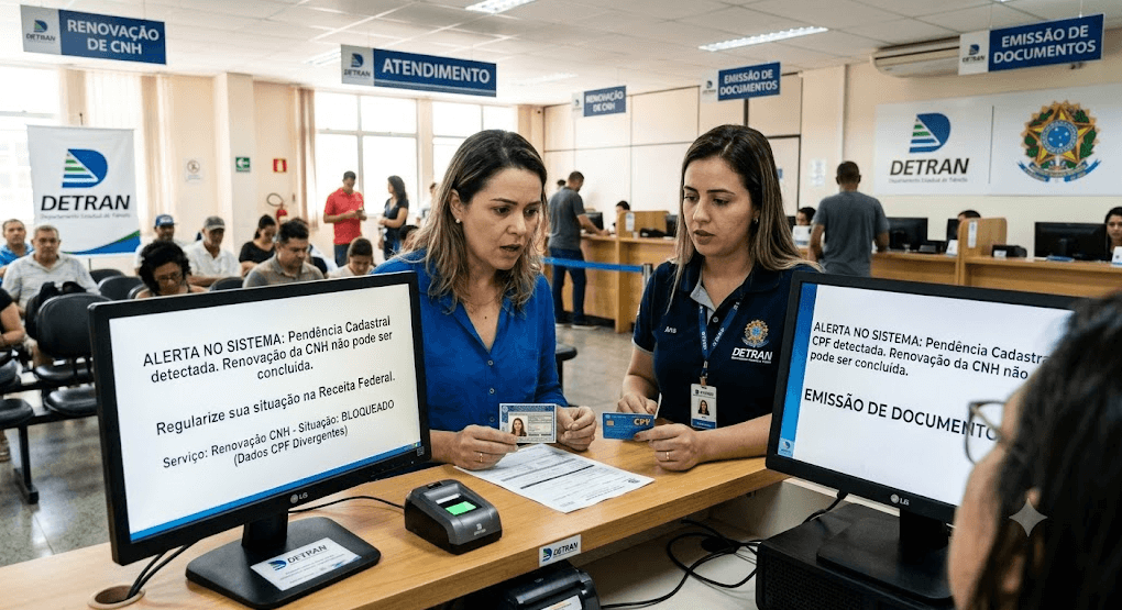 Irregularidades no CPF podem travar serviços da CNH