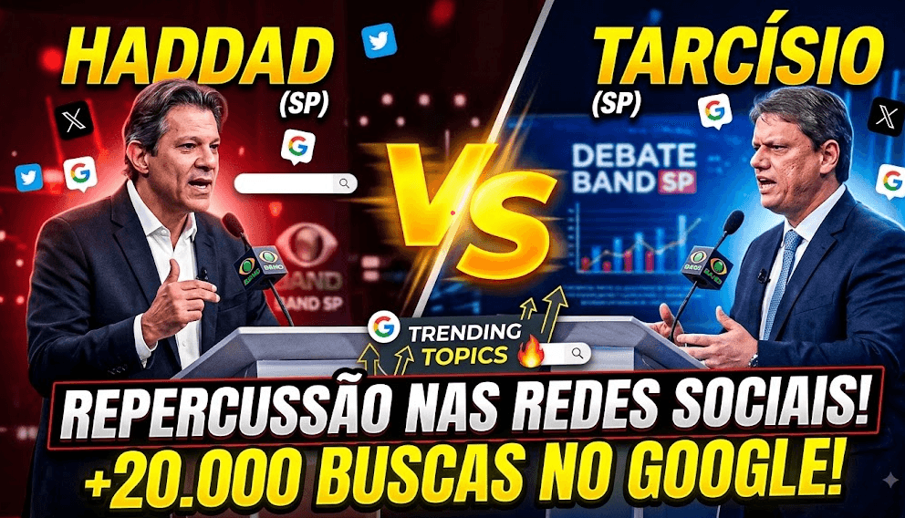 Debate Tarcísio x Haddad Domina a Internet