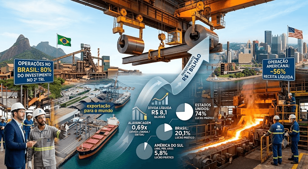 Gerdau fecha o trimestre com dívida de R$ 8,1 bilhões e investe R$ 1 bilhão