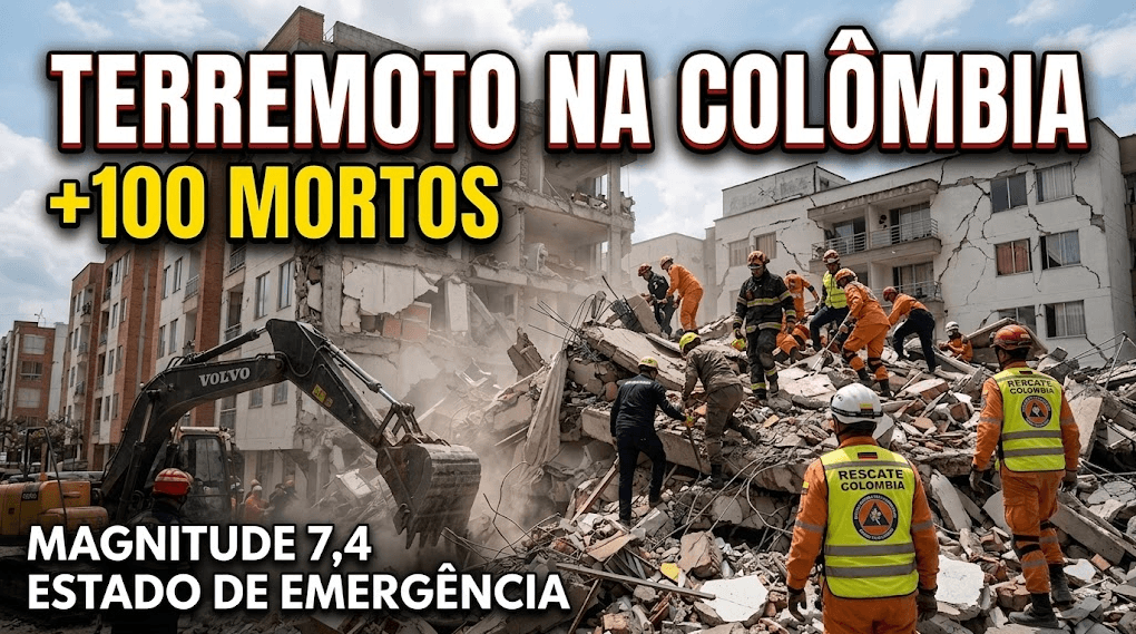 Terremoto na Colômbia de magnitude 7,4